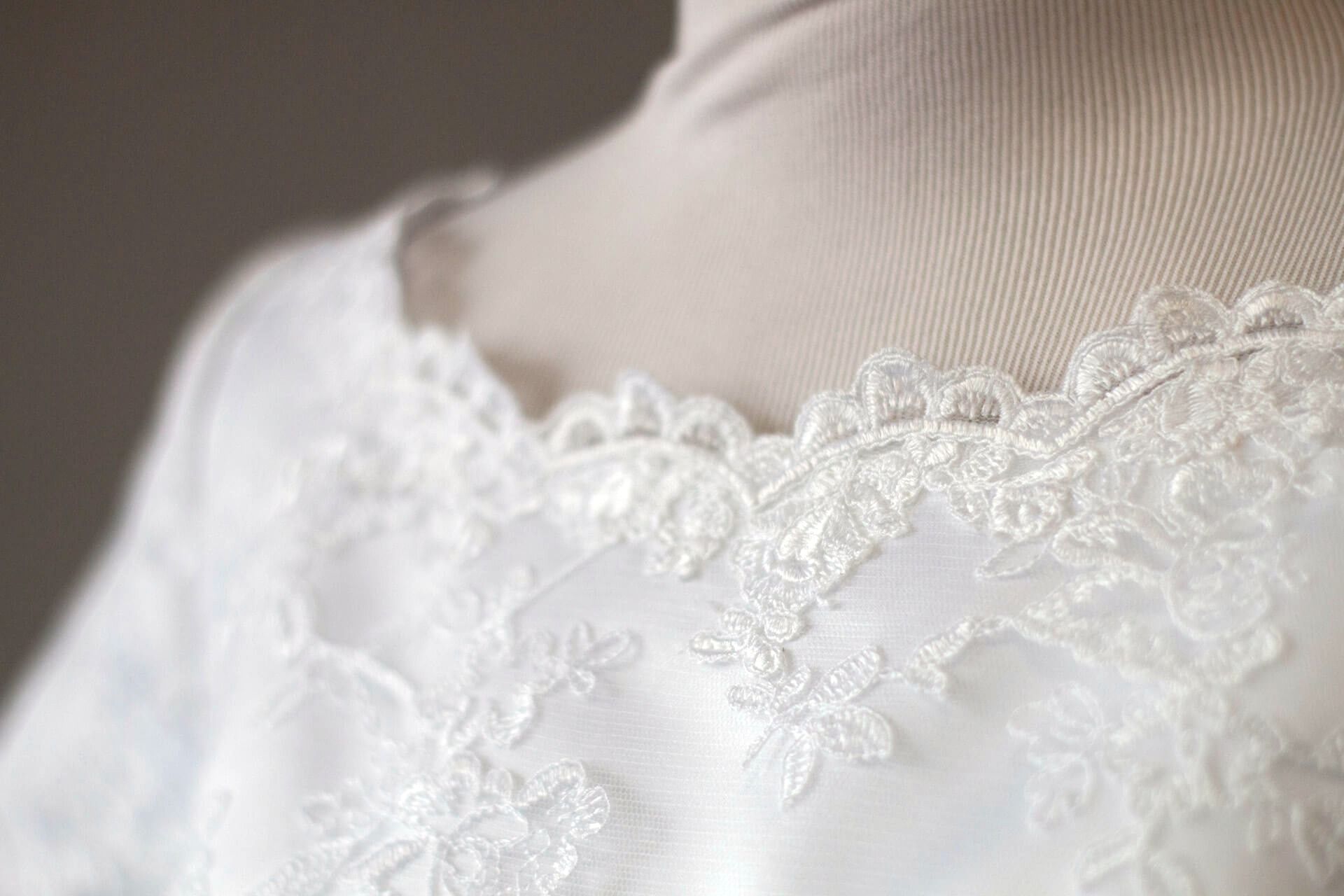 Wedding dress at Tangled in Tulle Bridal Outlet in Idaho Falls, Idaho