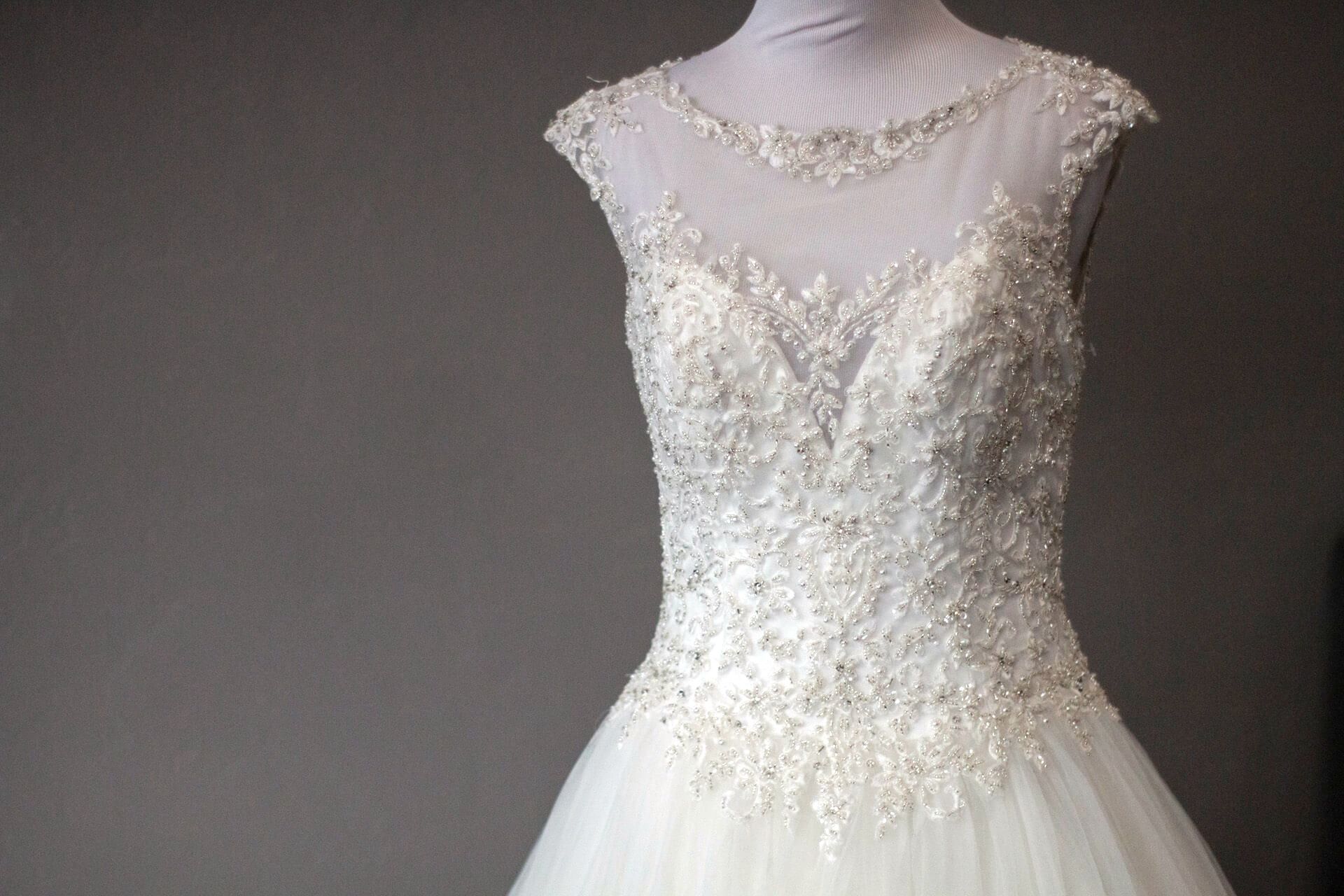 Wedding dress at Tangled in Tulle Bridal Outlet in Idaho Falls, Idaho