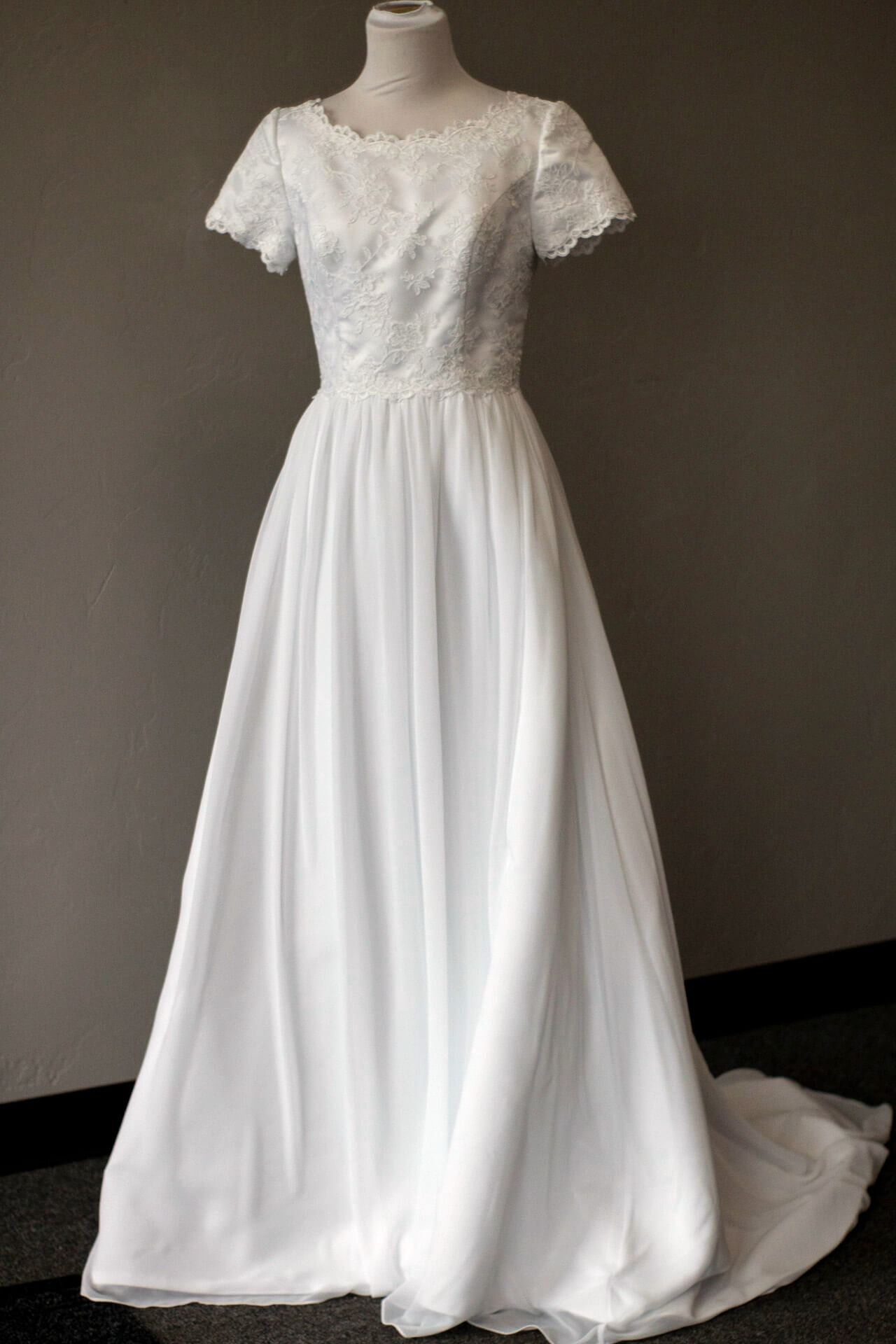 Wedding dress at Tangled in Tulle Bridal Outlet in Idaho Falls, Idaho