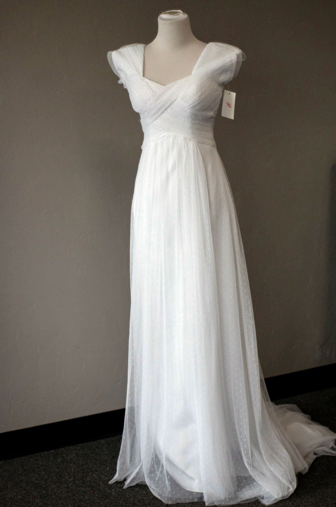 Wedding dress at Tangled in Tulle Bridal Outlet in Idaho Falls, Idaho